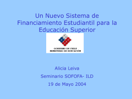 Documento de apoyo Sra. Alicia Leiva, asesora Ministerio
