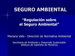 SEGURO AMBIENTAL - Secretaría de Ambiente y Desarrollo