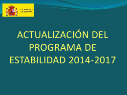 Presentación del Programa de Estabilidad 2014