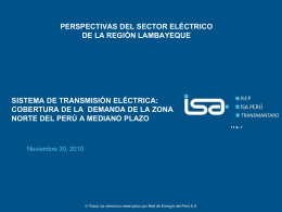 Perspectivas del Sector Eléctrico de la Región Lambayeque