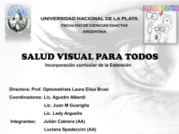 Salud Visual para Todos - Universidad Nacional de La Plata