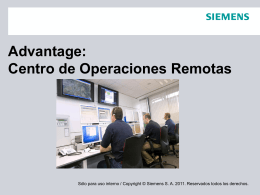 Advantage: Centro de Operaciones Remotas