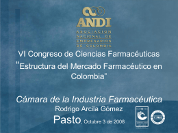 Estructura del Mercado Farmacéutico en Colombia (2008)