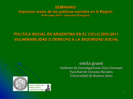 LA POLITICA SOCIAL - Fundación Polo Mercosur