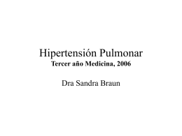 Hipertensión pulmonar.