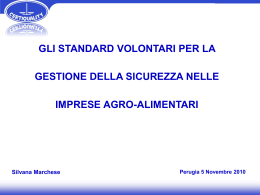 BRC, IFS, Globalgap, ISO 22005 - Università degli Studi di Perugia