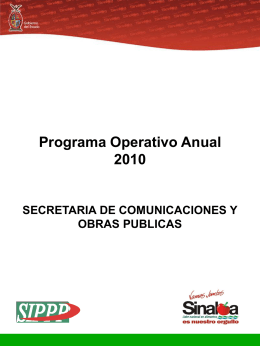 Programa Operativo Anual 2010 SECRETARIA DE