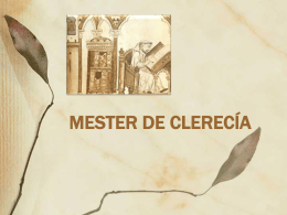 MESTER DE CLERECÍA. 4ppt