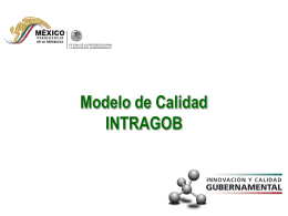 INTRAGOB: Modelo de Calidad del Gobierno Federal 2003