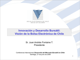 Conferencia Internacional Desarrollo del Mercado Bursátil en Chile