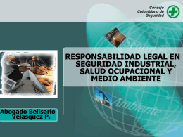 responsabilidad legal en seguridad industrial, salud ocupacional y