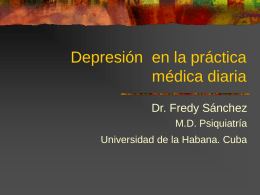 Depresión en la práctica médica diaria