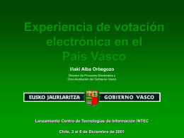 Experiencia de votación electrónica en el País Vasco