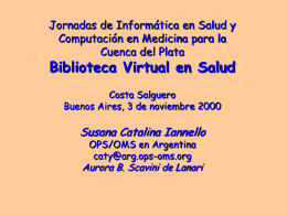 Susana Catalina Iannello - Biblioteca virtual de salud de Argentina