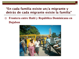 “En cada familia existe un/a migrante y detrás de cada