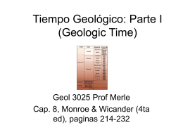 Tiempo Geológico (Geologic Time)
