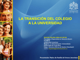 Diapositiva 1 - Pontificia Universidad Javeriana, Cali
