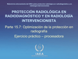 15. Optimización de la protección en radiografía: Parte 7