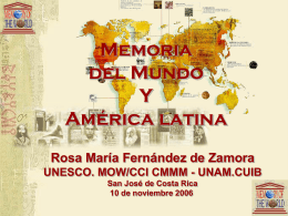 Présentation UNESCO - Archivo Nacional de Costa Rica