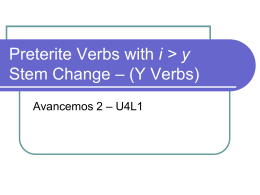 "Y" sole verbs
