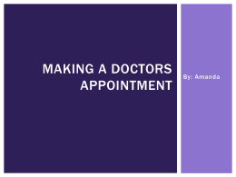 Making a doctors appointment