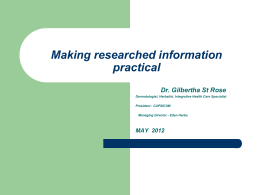 Making Researched Information Practical
