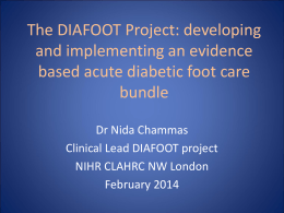 The DIAFOOT Project: developing and implementing an evidence