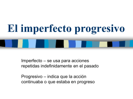 El Imperfecto Progresivo - Que paso en la clase de espanol con Sra
