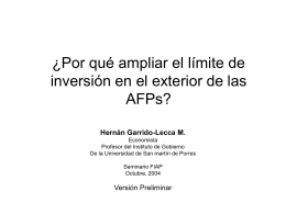 ¿Por qué ampliar el límite de inversión en el exterior de las AFPs?