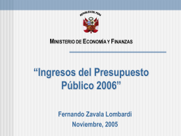 Ingresos del Presupuesto Público 2006
