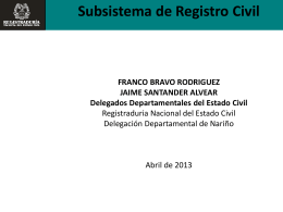 Subsistema de Registro Civil