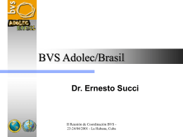 Desarrollo de la BVS Adolec/Brasil