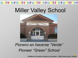 Pionero en hacerse “Verde” Pioneer “Green” School