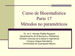 Curso de BioestadísticaParte 17Métodos no paramétricos