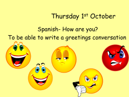 Thursday 1st October