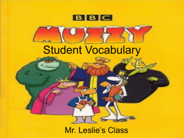 Muzzy: Lesson 1 and 2