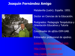 Dr. Joaquín Fernández Amigo - DIM-UAB