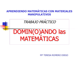 Dominós de Teresa Romero - matematicas Ricardo Vazquez