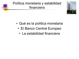 El BCE y la política monetaria - E