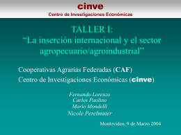 Presentación Taller I - CAF - Cooperativas Agrarias Federadas