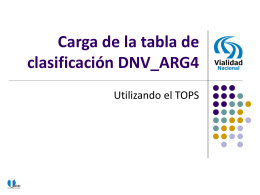 Carga de la tabla de clasificación DNV_ARG4