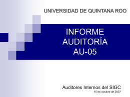 AU05_presentacion - Sistema Institucional de Gestión de la