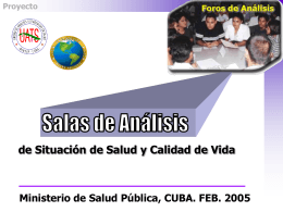salas de situacion - Biblioteca Virtual en Salud de Cuba