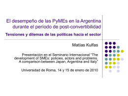 El desempeño de las PyMEs en la Argentina durante el