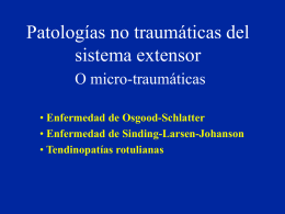Patologías micro-traumáticas del sistema extensor - lerat