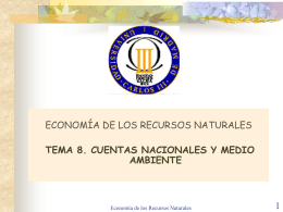 TEMA 8. Cuentas Nacionales y Medio Ambiente