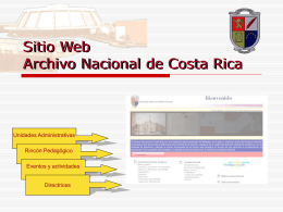Sitio Web Archivo Nacional de Costa Rica