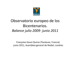 Observatorio europeo de los Bicentenarios - América Latina