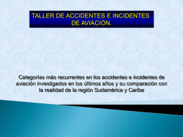 Taller de accidentes e incidentes de aviación