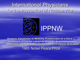 International Physicians for the Prevention of Nuclear War IPPNW